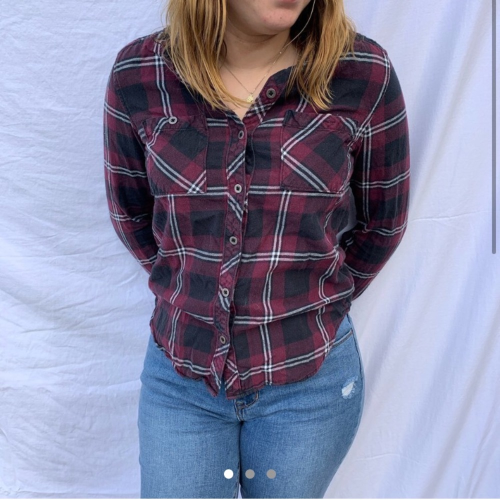 maroon flannel